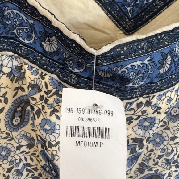 NWT Abercrombie & Fitch Blue and Cream Mini Dress / G27 - Picture 5 of 7